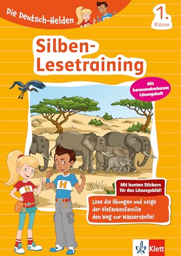 Klett Silben-Lesetraining 1. Klasse: Deutsch-Übungsheft für die Grundschule mit Stickern (Die Deutsch-Helden)