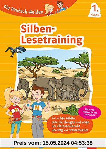 Klett Die Deutsch-Helden: Silben-Lesetraining 1. Klasse Übungsheft Grundschule mit Stickern
