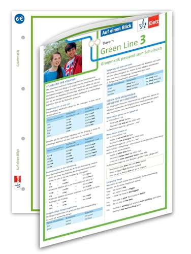 Klett Green Line 3 Bayern Klasse 7 Auf einen Blick: Grammatik passend zum Schulbuch (Green Line. Ausgabe für Bayern ab 2017) von Klett Lerntraining