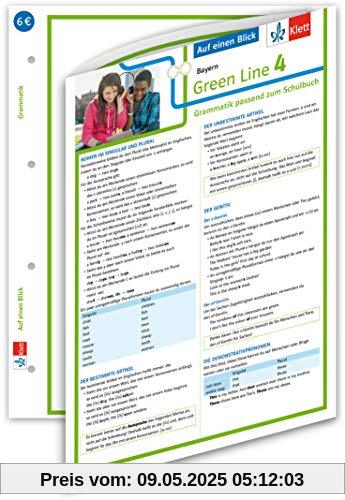 Klett Green Line 4 Bayern - Auf einen Blick: Grammatik passend zum Schulbuch