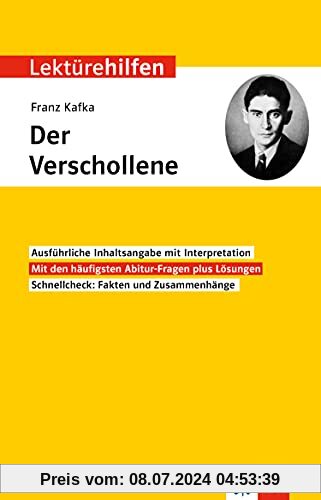 Klett Lektürehilfen Franz Kafka, Der Verschollene: Interpretationshilfe für Oberstufe und Abitur