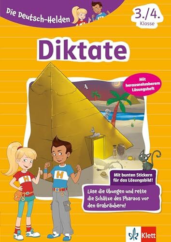 Klett Lernhilfe: Die Deutsch-Helden Diktate 3./4. Klasse Grundschule (mit Stickern): Deutsch i...