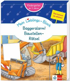 Klett Mein Lieblings-Block Baggeralarm! Baustellen-Rätsel von Klett Lerntraining
