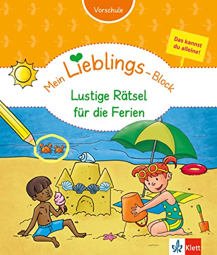 Klett Mein Lieblings-Block Lustige Rätsel für die Ferien: Für die Vorschule ab 5 Jahre