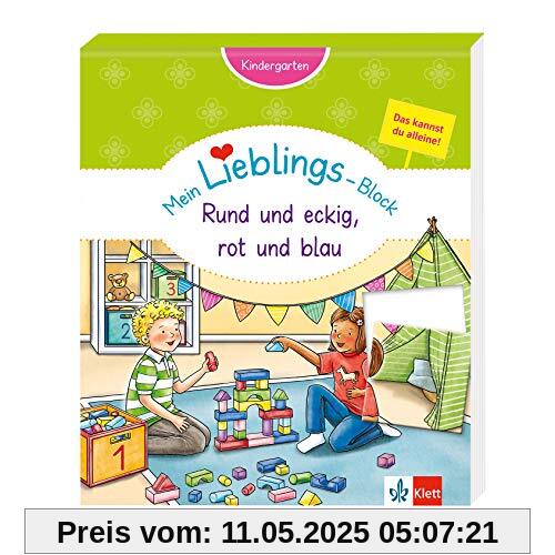 Klett Mein Lieblings-Block Rund und eckig, rot und blau: Kindergarten, ab 3 Jahren, Das kannst du alleine! Formen und Farben