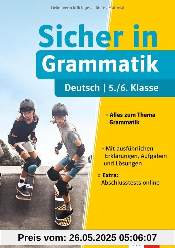 Klett Sicher in Deutsch Grammatik 5./6. Klasse: Alles zum Thema Grammatik