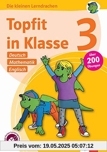 Klett Topfit in Klasse 3: Deutsch, Mathematik, Englisch: Über 200 Übungen für die Grundschule (Die kleinen Lerndrachen)