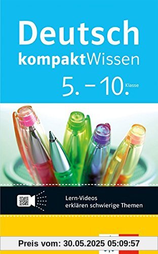 Klett kompaktWissen Deutsch 5.-10. Klasse: Lern-Videos erklären schwierige Themen Klett kompaktWissen Deutsch 5.-10. Klasse: Lern-Videos erklären schwierige Themen
