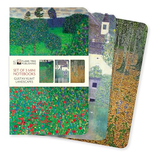 Dreier Set Mini-Notizbücher: Gustav Klimt, Landschaften: Unser beliebten Mini-Notizbücher im 3er-Pack mit flexiblen, künstlerisch gestalteten ... des Künstlers (Mini-Notizbücher (3er-Pack))