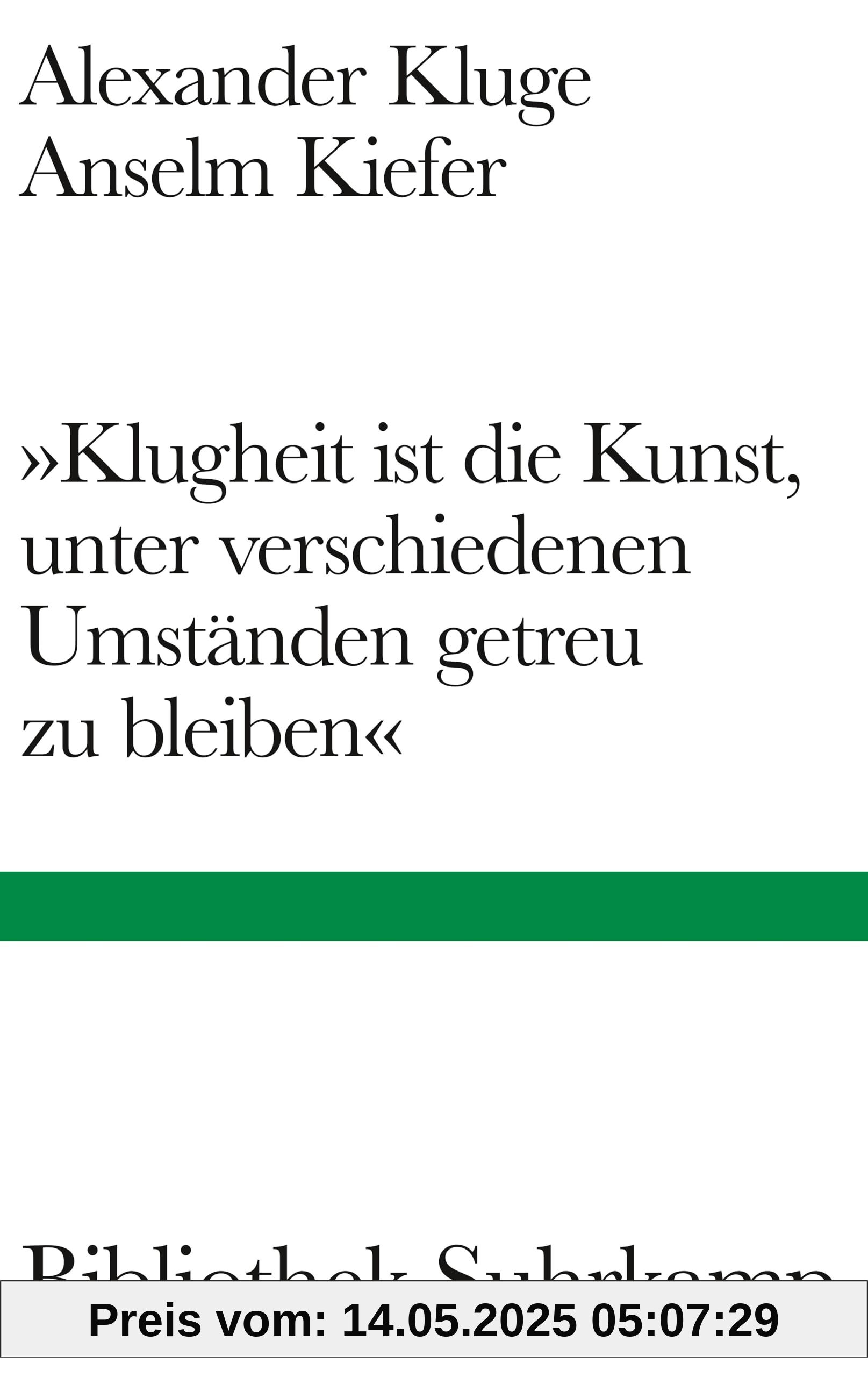»Klugheit ist die Kunst, unter verschiedenen Umständen getreu zu bleiben«: Mit zahlreichen bislang ungesehenen Bildern des erfolgreichen Künstlers (Bibliothek Suhrkamp)