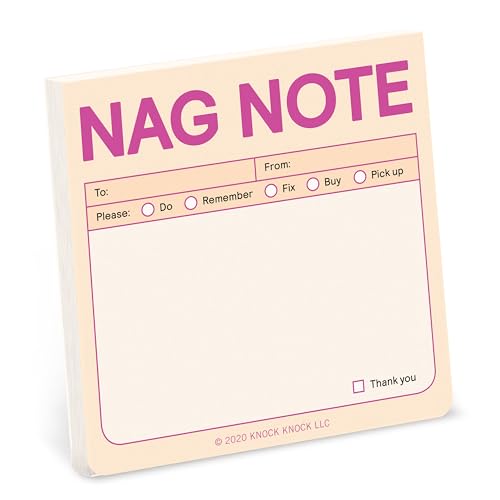 Knock Knock Nag Note Sticky Notes (Pastel Edition)