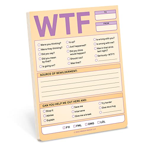 Wtf Nifty Note Pad Pastel Version (Knock Knock Nifty Notes)
