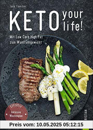 Kochbuch: Keto your life! Mit Low Carb High Fat gesund abnehmen. Über 100 ketogene Rezepte mit Nährwertangaben. Mit umfangreichem Einführungsteil, praktischem Wochenplan und Kohlenhydrate-Tabelle. Kochbuch: Keto your life! Mit Low Carb High Fat gesund abnehmen. Über 100 ketogene Rezepte mit Nährwertangaben. Mit umfangreichem Einführungsteil, praktischem Wochenplan und Kohlenhydrate-Tabelle.