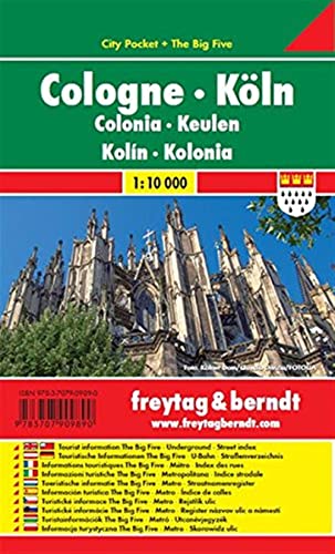 Köln, Stadtplan 1:10.000, City Pocket + The Big Five: Touristische Informationen The Big Five, U-Bahn, Straßenverzeichnis (freytag & berndt Stadtpläne)