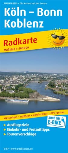 Köln - Bonn - Koblenz: Radkarte mit Ausflugszielen, Einkehr- & Freizeittipps, wetterfest, reissfest, abwischbar, GPS-genau. 1:100000 (Radkarte: RK)