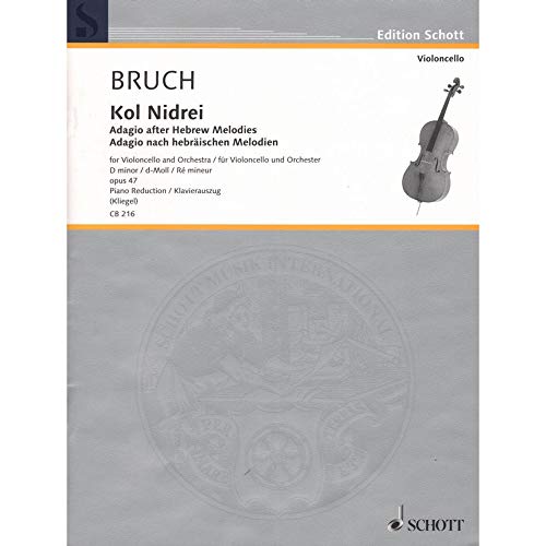 Kol Nidrei: Adagio nach hebräischen Melodien. op. 47. Violoncello und Orchester. Klavierauszug mit Solostimme. (Cello-Bibliothek)