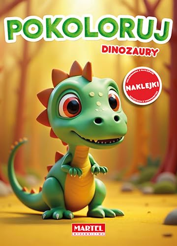 Kolorowanka Pokoloruj dinozaury z naklejkami von Martel