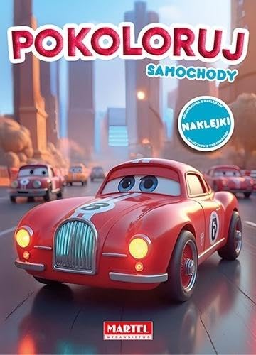 Kolorowanka Pokoloruj samochody z naklejkami von Martel