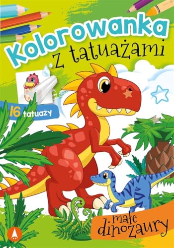 Kolorowanka z tatuażami Małe dinozaury von Skrzat