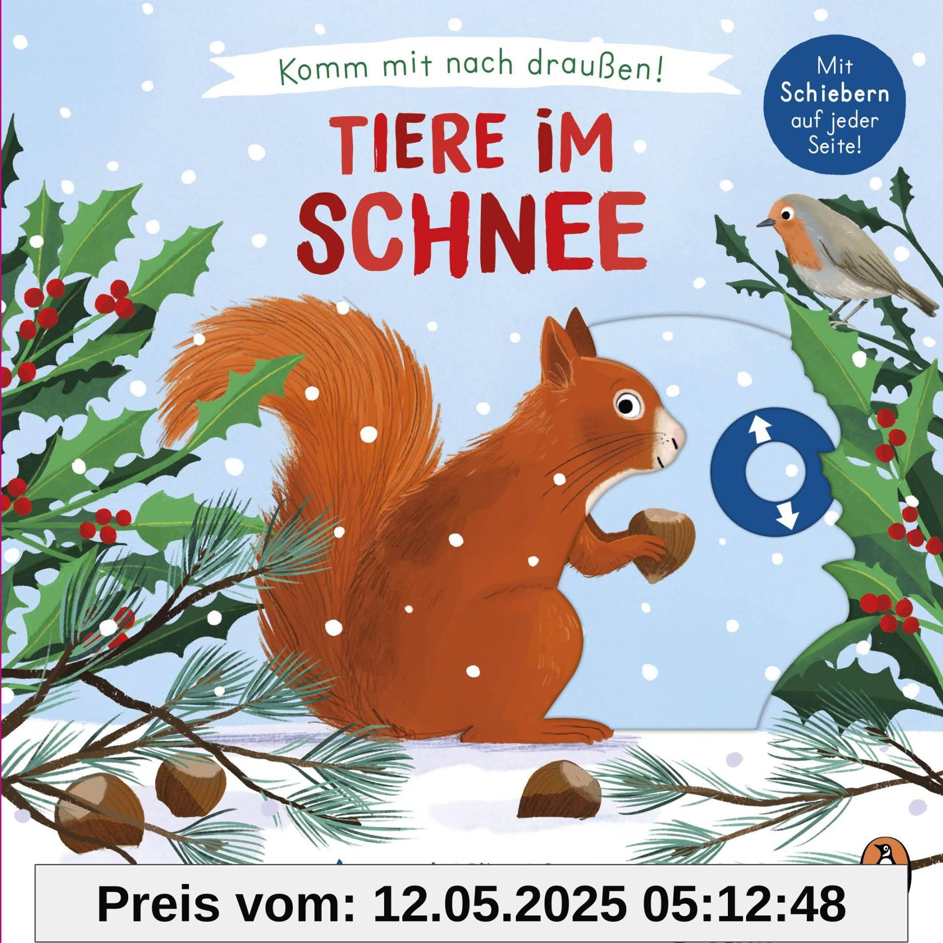 Komm mit nach draußen! - Tiere im Schnee: Pappbilderbuch mit vielen Schiebern und Auszugsseiten ab 2 Jahren (Die Komm-mit-nach-draußen!-Reihe, Band 7)