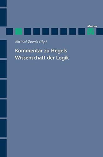 Kommentar zu Hegels Wissenschaft der Logik (Hegel-Studien, Beihefte) von Meiner, F