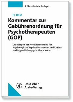 Kommentar zur Gebührenordnung für Psychotherapeuten von Deutscher Ärzte-Verlag