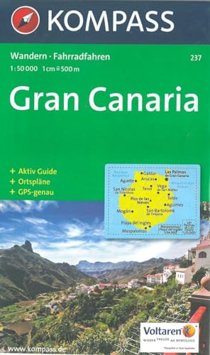 Kompass Karten, Gran Canaria: Wanderkarte mit Aktiv Guide, Ortsplänen und Radwegen. GPS genau. 1:50000 (KOMPASS Wanderkarte, Band 237)