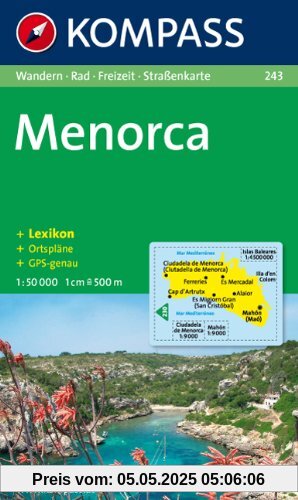 Kompass Karten, Menorca: Mit Stadtplänen, Kurzführer und Radrouten. GPS-geeignet Kompass Karten, Menorca: Mit Stadtplänen, Kurzführer und Radrouten. GPS-geeignet