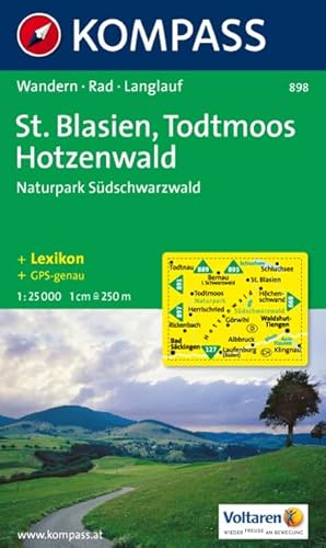 Kompass Karten, Sankt Blasien, Todtmoos: Wanderkarte mit Kurzführer und Radwegen. GPS-genau. 1:25000 (KOMPASS Wanderkarte, Band 898)