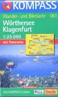 Kompass Karten, Wörther See, Klagenfurt: Mit Kurzführer und Radrouten. 1:30000 (KOMPASS Wanderkarte)