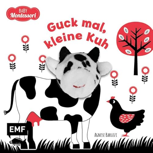 Kontrastbuch für Babys mit Fingerpuppe: Guck mal, kleine Kuh: Pappbilderbuch zur spielerischen Förderung des Seh- und Wahrnehmungsvermögens von Babys ... von Babys und Kleinkindern nach Montessori Kontrastbuch für Babys mit Fingerpuppe: Guck mal, kleine Kuh: Pappbilderbuch zur spielerischen Förderung des Seh- und Wahrnehmungsvermögens von Babys ... von Babys und Kleinkindern nach Montessori von Edition Michael Fischer / EMF Verlag