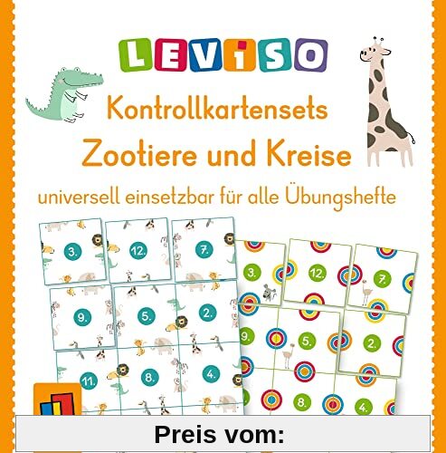 Kontrollkartensets – Zootiere und Kreise: universell einsetzbar für alle Übungshefte (LEVISO)