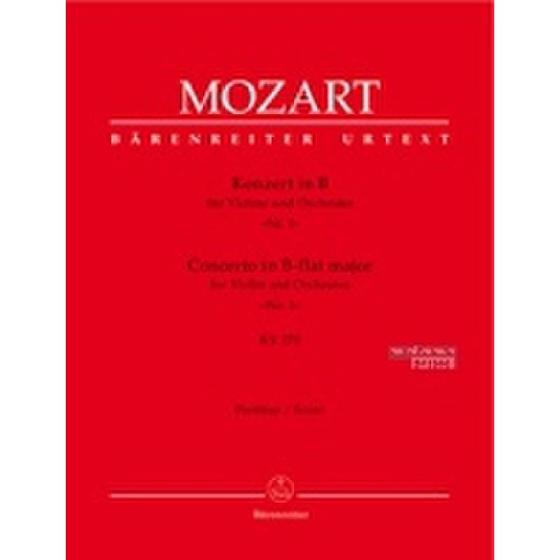 Konzert 1 B-Dur KV 207