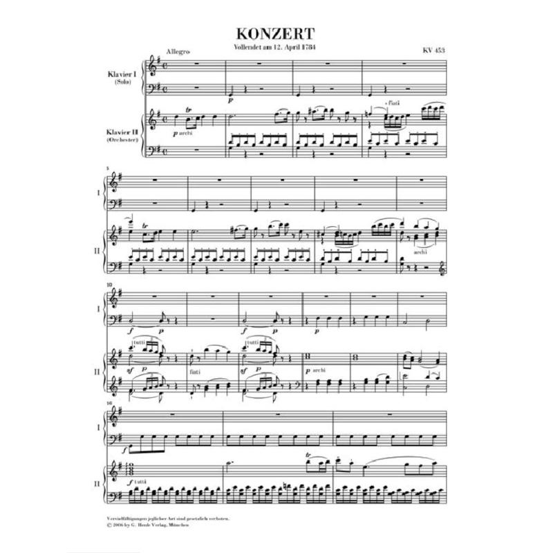 Konzert 17 G-Dur KV 453 Konzert 17 G-Dur KV 453