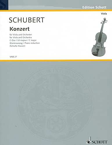 Konzert C-Dur: Viola und Orchester. Klavierauszug mit Solostimme. (Edition Schott)
