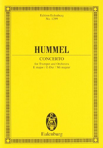 Konzert E-Dur: Trompete und Orchester. Studienpartitur. (Eulenburg Studienpartituren)