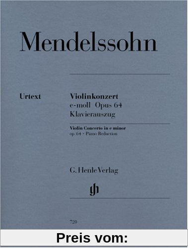 Konzert E-Moll Op 64 Vl Orch. Violine, Klavier