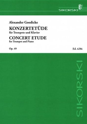 Konzert-Etüde: für Trompete und Klavier. op. 49.