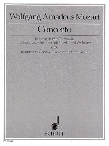 Konzert Nr. 15 B-Dur: KV 450. Klavier und Orchester. Klavierauszug.