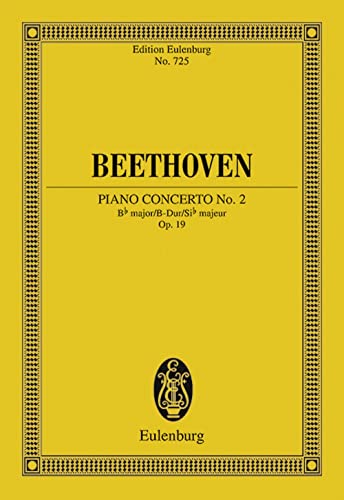 Konzert Nr. 2 B-Dur: op. 19. Klavier und Orchester. Studienpartitur. (Eulenburg Studienpartituren) von Ernst Eulenburg & Co. GmbH, London