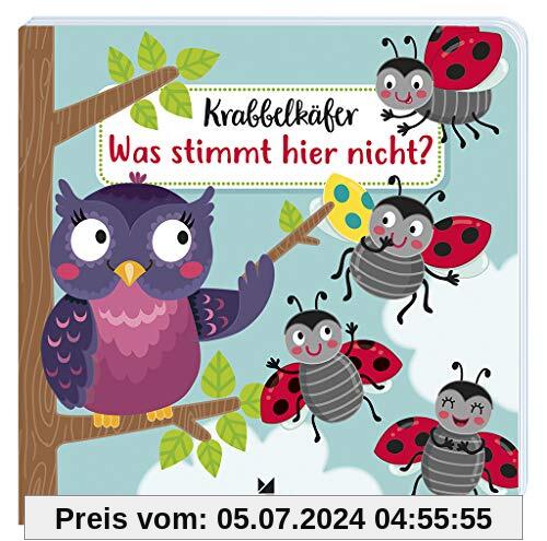 Krabbelkäfer - Was stimmt hier nicht? | Pappbilderbuch für Kinder ab 2 Jahren | Unterschiede finden
