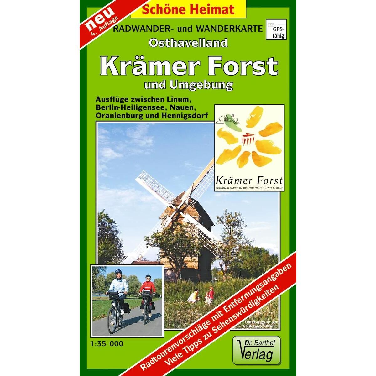 Krämer Forst und Umgebung 1 : 35 000. Radwander- und Wanderkarte Krämer Forst und Umgebung 1 : 35 000. Radwander- und Wanderkarte von Barthel Dr.