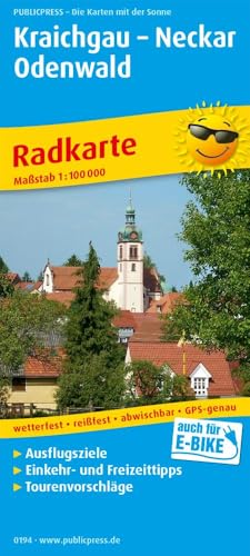 Kraichgau - Neckar - Odenwald: Radkarte mit Ausflugszielen, Einkehr- & Freizeittipps, wetterfest, reissfest, abwischbar, GPS-genau. 1:100000 (Radkarte: RK)