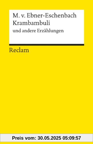 Krambambuli u. a. Erzählungen