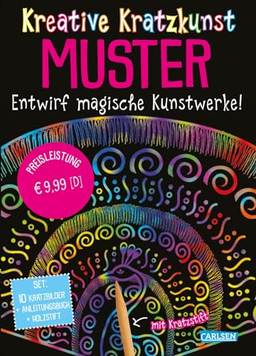 Kratzbilder für Kinder: Kreative Kratzkunst: Muster: Set mit 10 Kratzbildern, Anleitungsbuch und Holzstift | Malset für Kinder ab 5 Jahren ... Kratz-Tafeln, Anleitungsbuch und Holzstift.) Kratzbilder für Kinder: Kreative Kratzkunst: Muster: Set mit 10 Kratzbildern, Anleitungsbuch und Holzstift | Malset für Kinder ab 5 Jahren ... Kratz-Tafeln, Anleitungsbuch und Holzstift.) von Carlsen