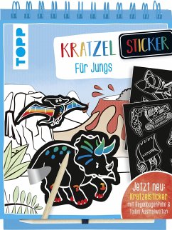 Kratzel-Stickerbuch für Jungs von Frech