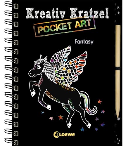 Kreativ-Kratzel Pocket Art: Fantasy: Kritz-Kratz-Beschäftigung für Kinder ab 5 Jahre (Kreativ-Kratzelbuch)