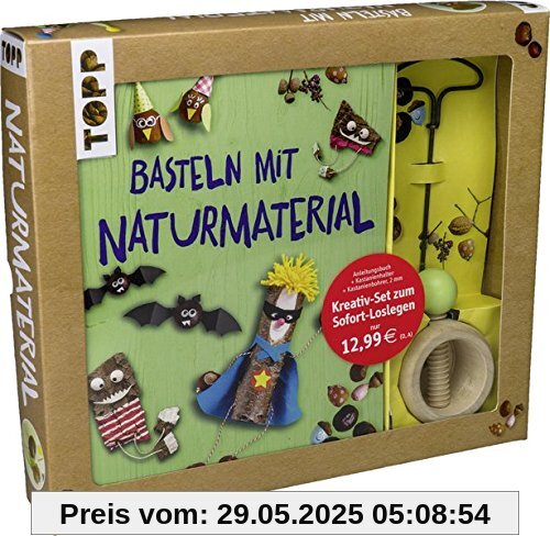 Kreativ-Set Basteln mit Naturmaterial: Buch mit Grundlagen und Bastelideen sowie Kastanienhalter und Kastanienbohrer (Buch plus Material)