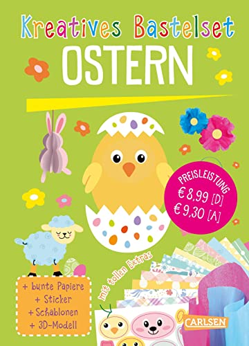 Bastelset für Kinder: Kreatives Bastelset: Ostern: Bastelspaß zu Ostern mit vielen tollen Extras für Kinder ab 6 Jahren | Set zum Basteln, Malen, ... Bauen rund um das Thema Ostern und Frühling von Carlsen