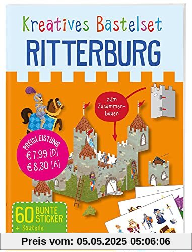 Kreatives Bastelset: Ritterburg: Set mit Bauteilen, Stickern und Anleitungsbuch Kreatives Bastelset: Ritterburg: Set mit Bauteilen, Stickern und Anleitungsbuch